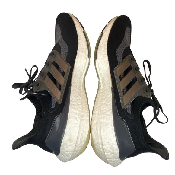 Adidas Ultraboost Running Shoes Men's Size 11 Black Gray Green - Picture 6 of 8